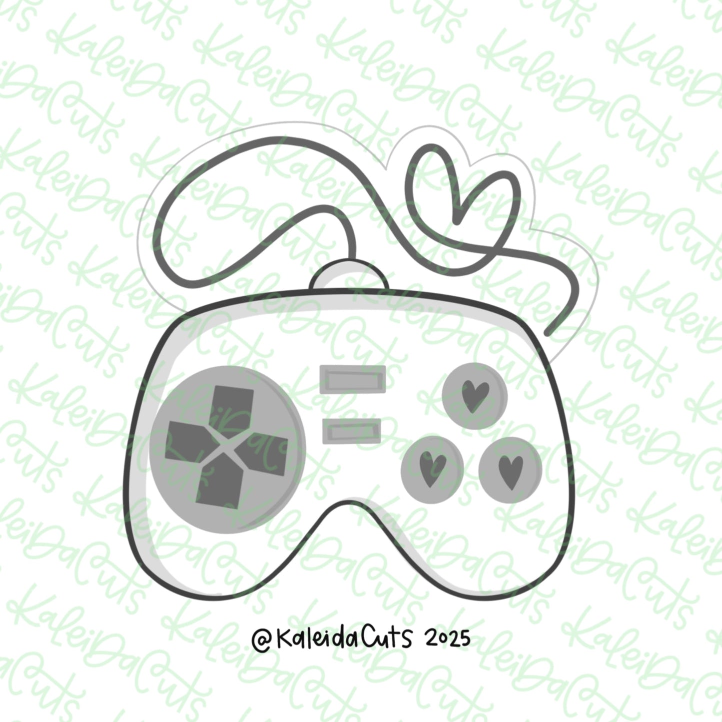 Game Controller Heart Cookie Cutter