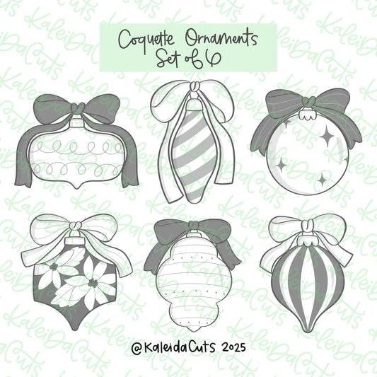 Coquette Ornaments Cookie Cutter Set of 6
