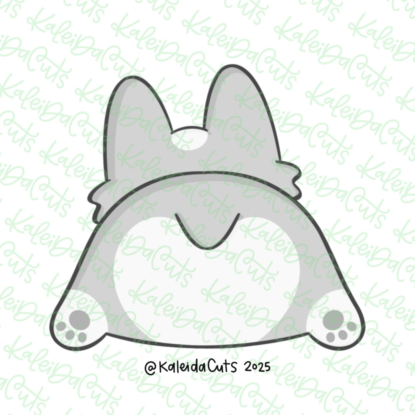 Corgi Heart Tush Cookie Cutter