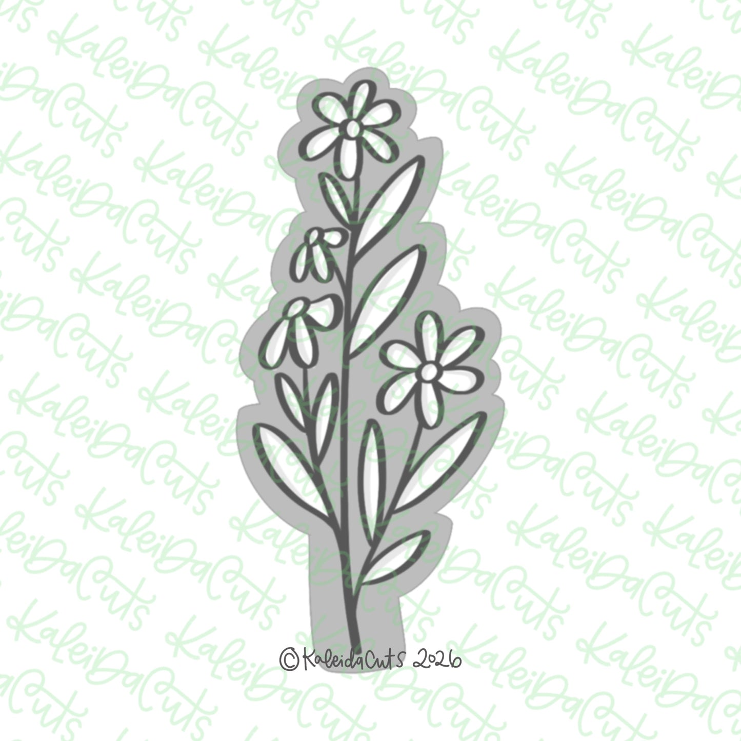 Bouquet Wildflowers Stem Cookie Cutter