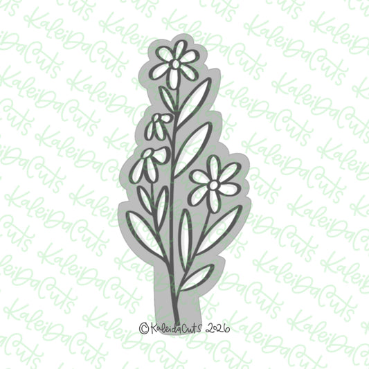 Bouquet Wildflowers Stem Cookie Cutter