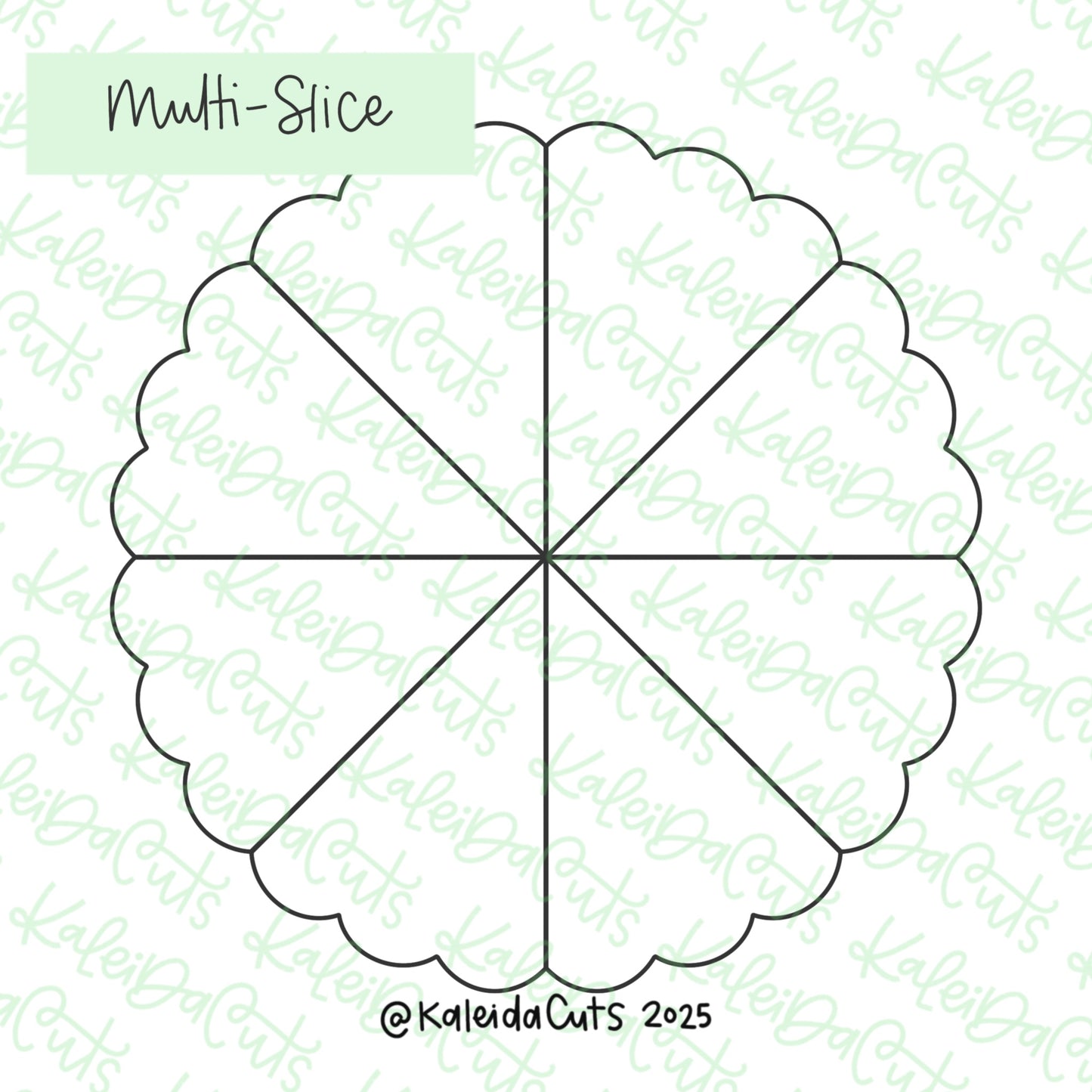 Scallop Multi Slice Pie Cutter 8" Round