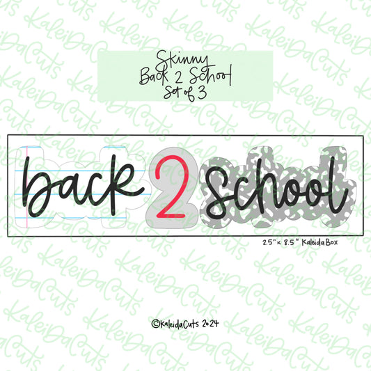 Skinny Back to School 3 Set Cookie Cutter