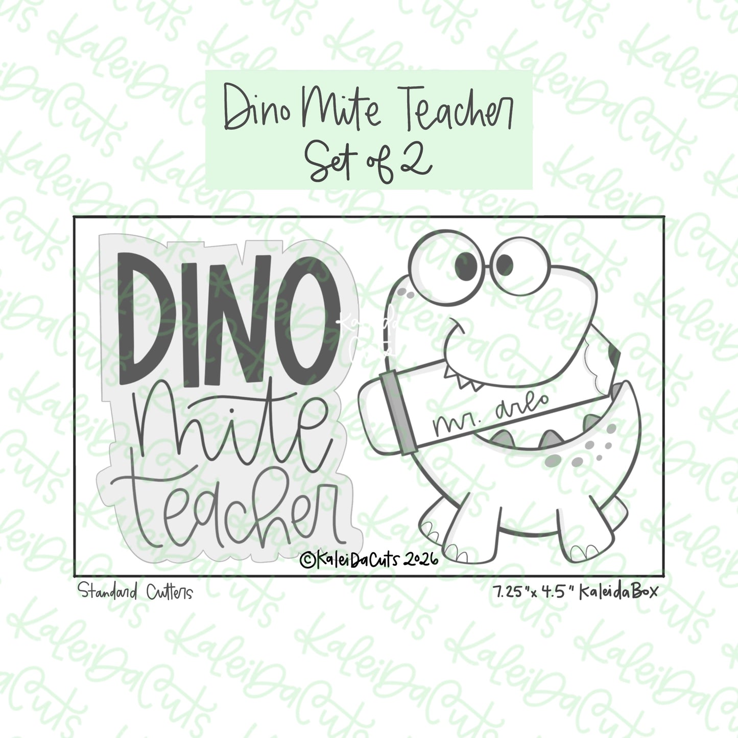 Dino Mite Teacher Cookie Cutters Set of 2