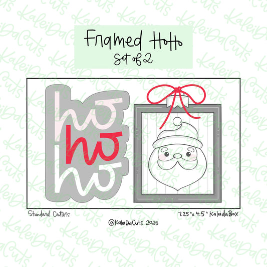Framed Ho Ho Ho Cookie Cutter Set of 2