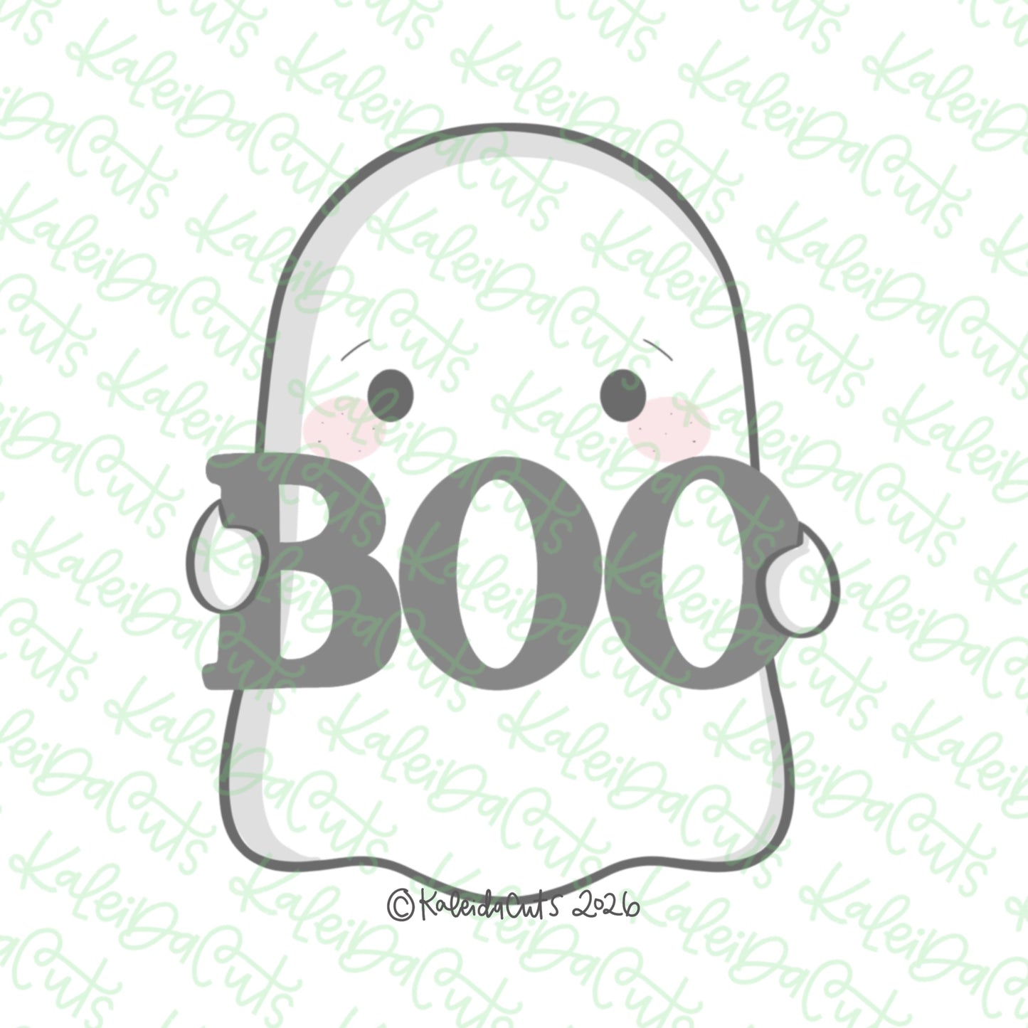 Ghost Holding Boo Cookie Cutter