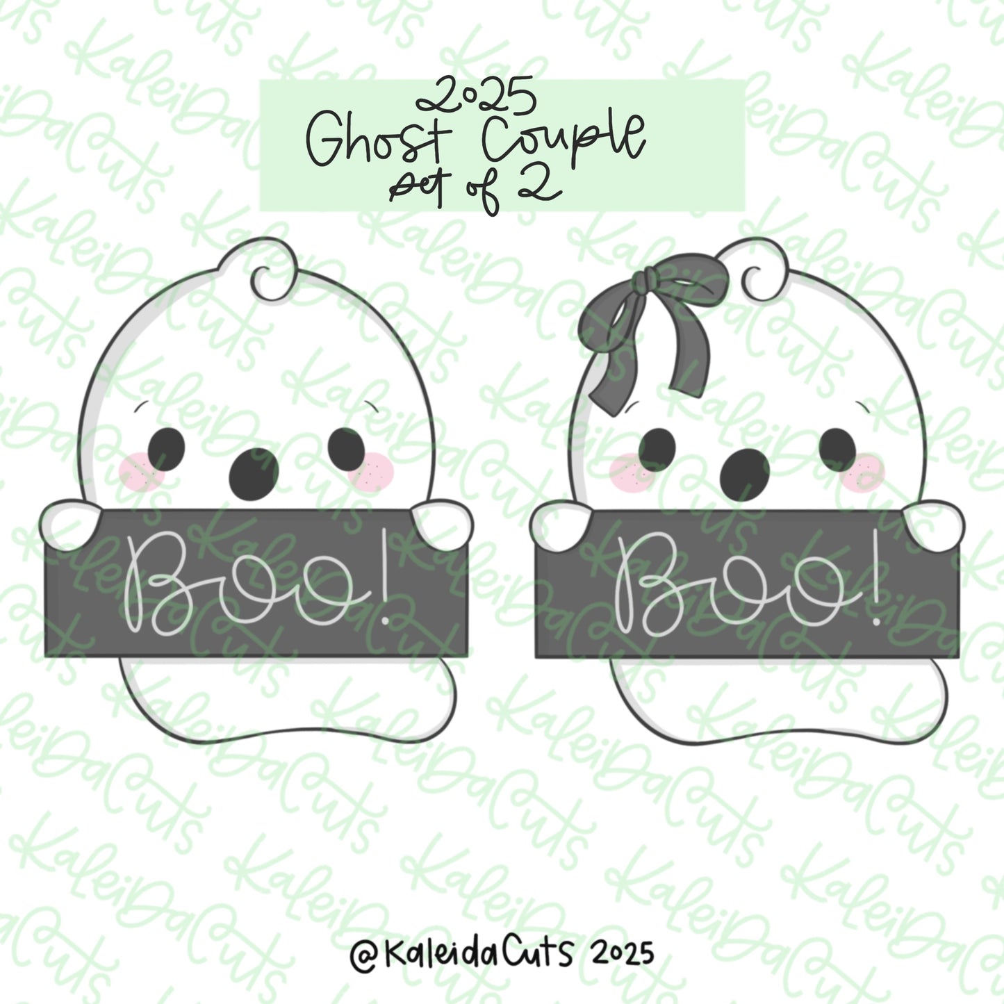 2025 Ghost Couple Cookie Cutter Set of 2