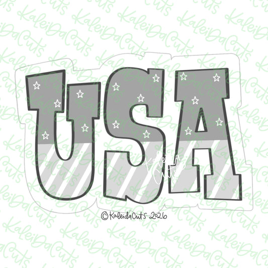 USA Block Font Cookie Cutter