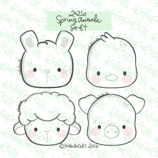2026 Spring Animals Cookie Cutters Set of 4