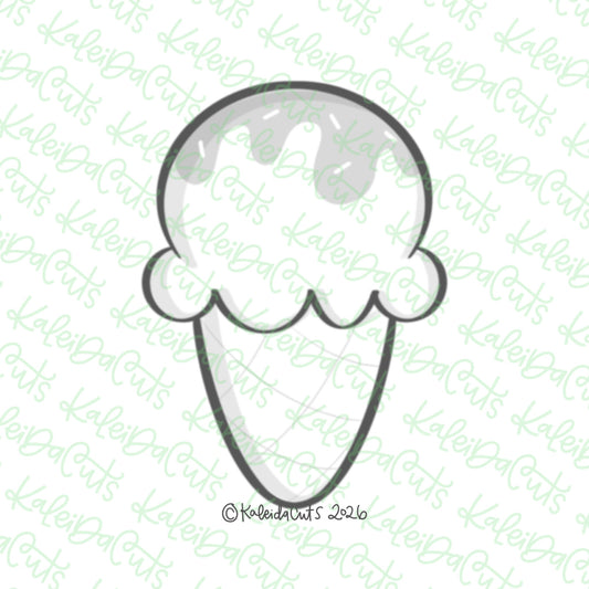 Single Ice Cream Scoop Cookie Cutter