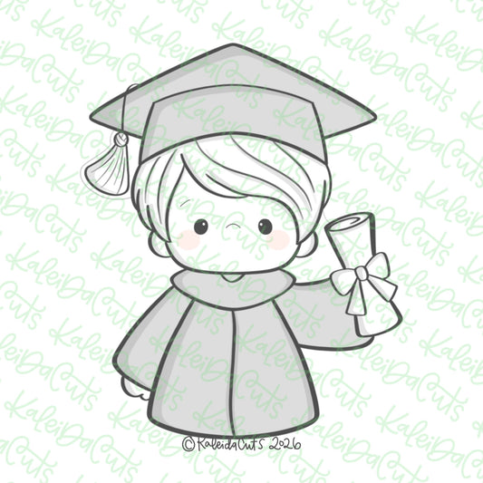 Grad Kid Boy Cookie Cutter