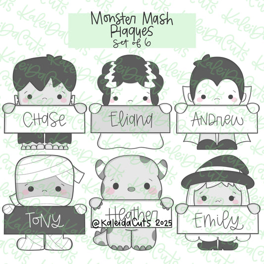 Monster Mash Plaques Cookie Cutter Set of 6