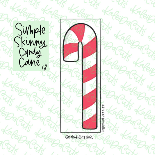 Simple Skinny Candy Cane Cookie Cutter
