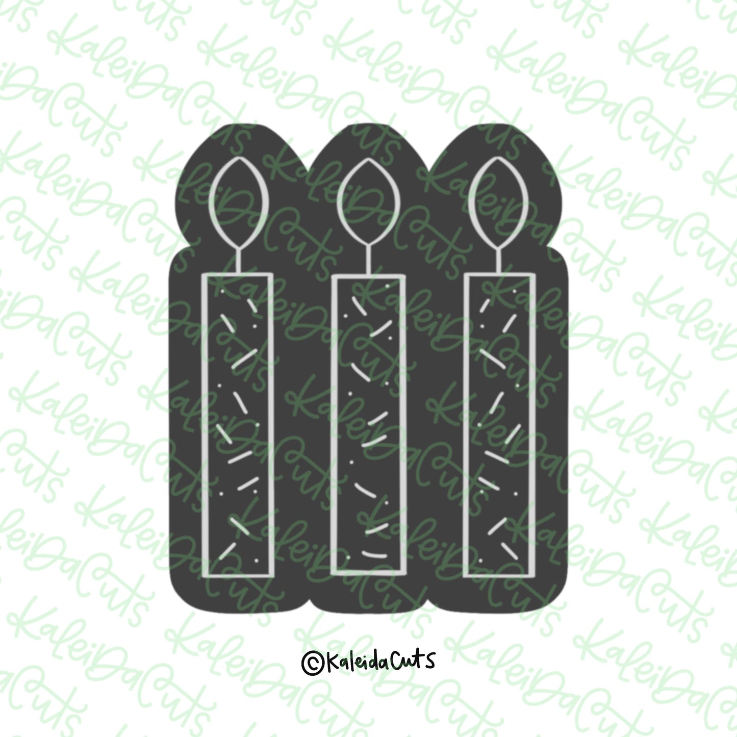 Square Birthday Candles Cookie Cutter