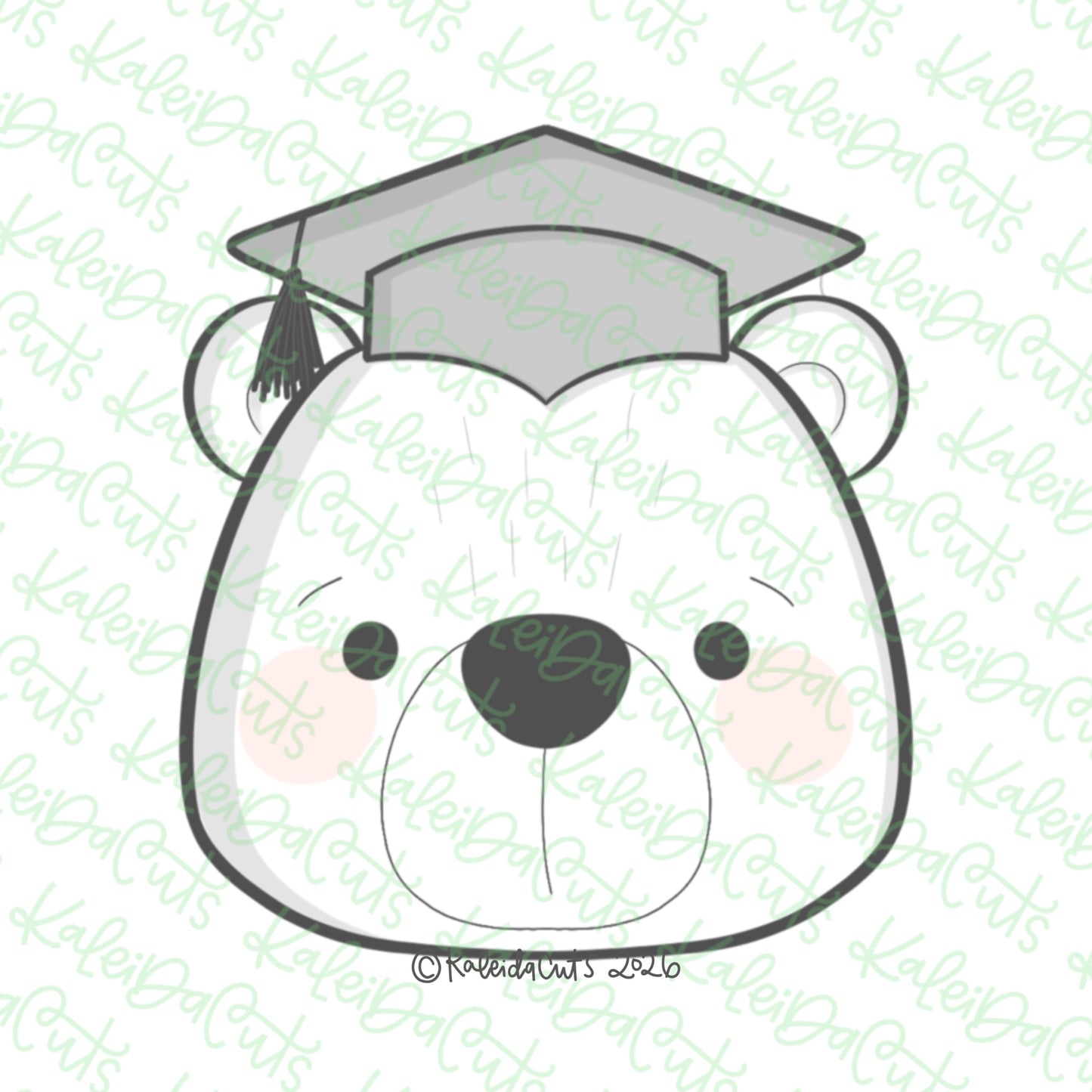 Grad Bear 2026 Cookie Cutter