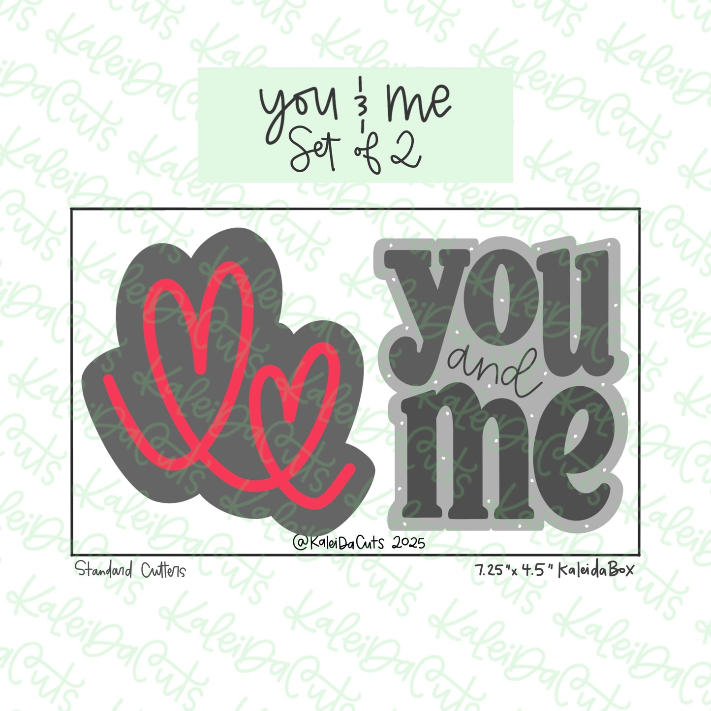 You & Me Cookie Cutter Set of 2