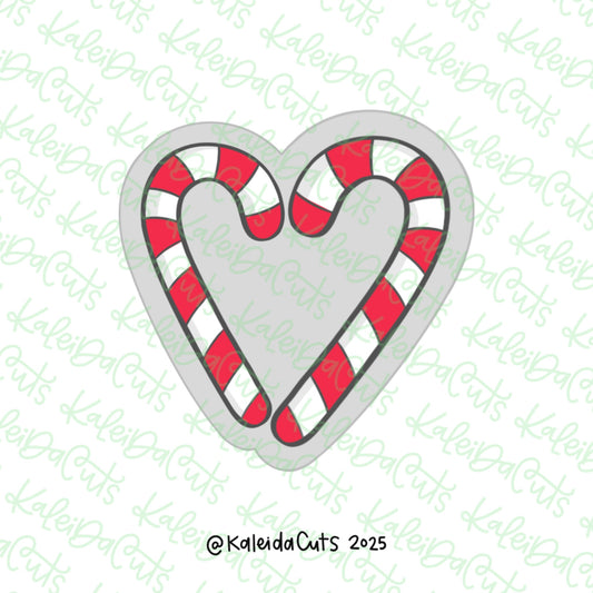 Candy Cane Heart Cookie Cutter
