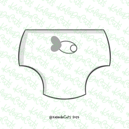 Square Baby Diaper Cookie Cutter