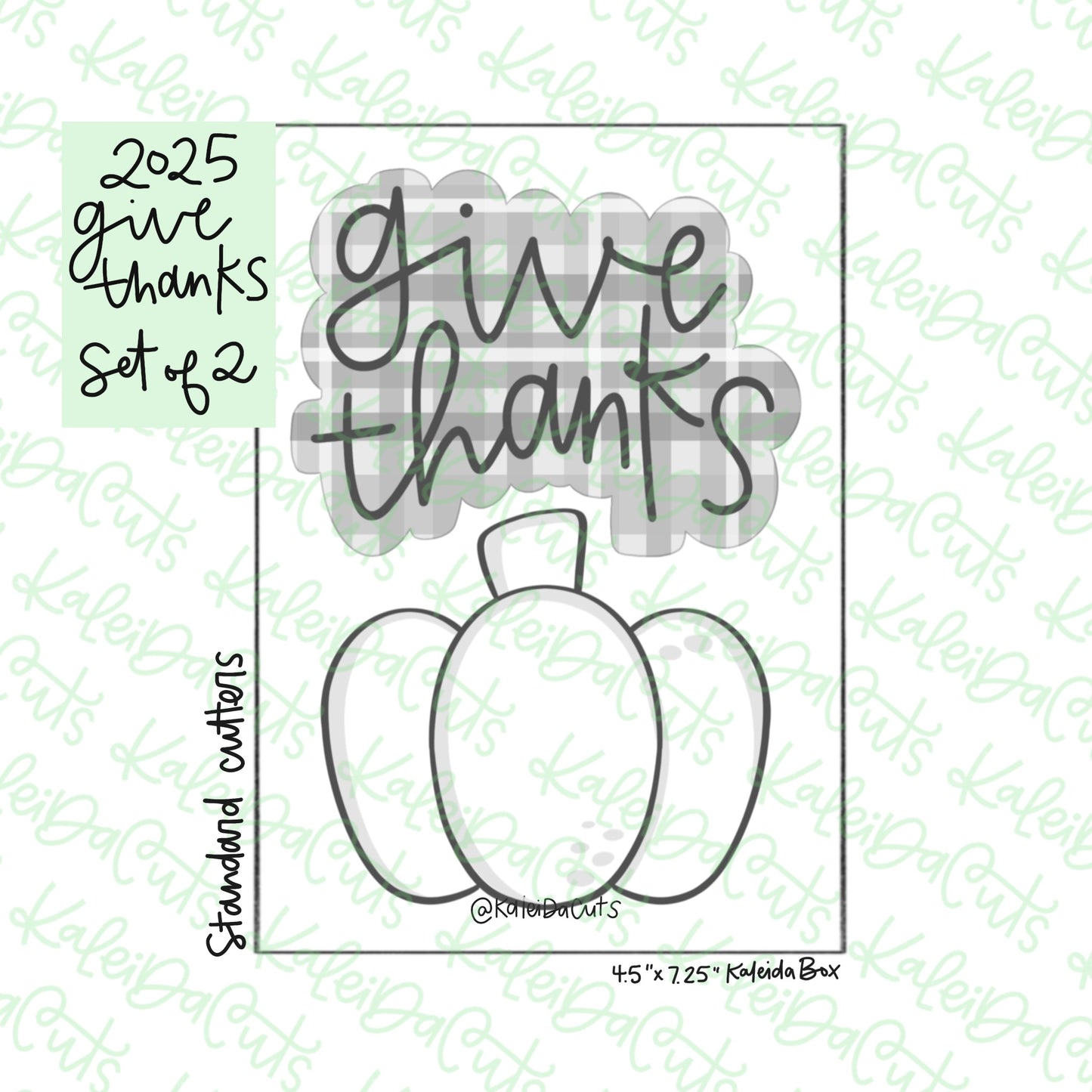 2025 Give Thanks Cookie Cutter Set of 2