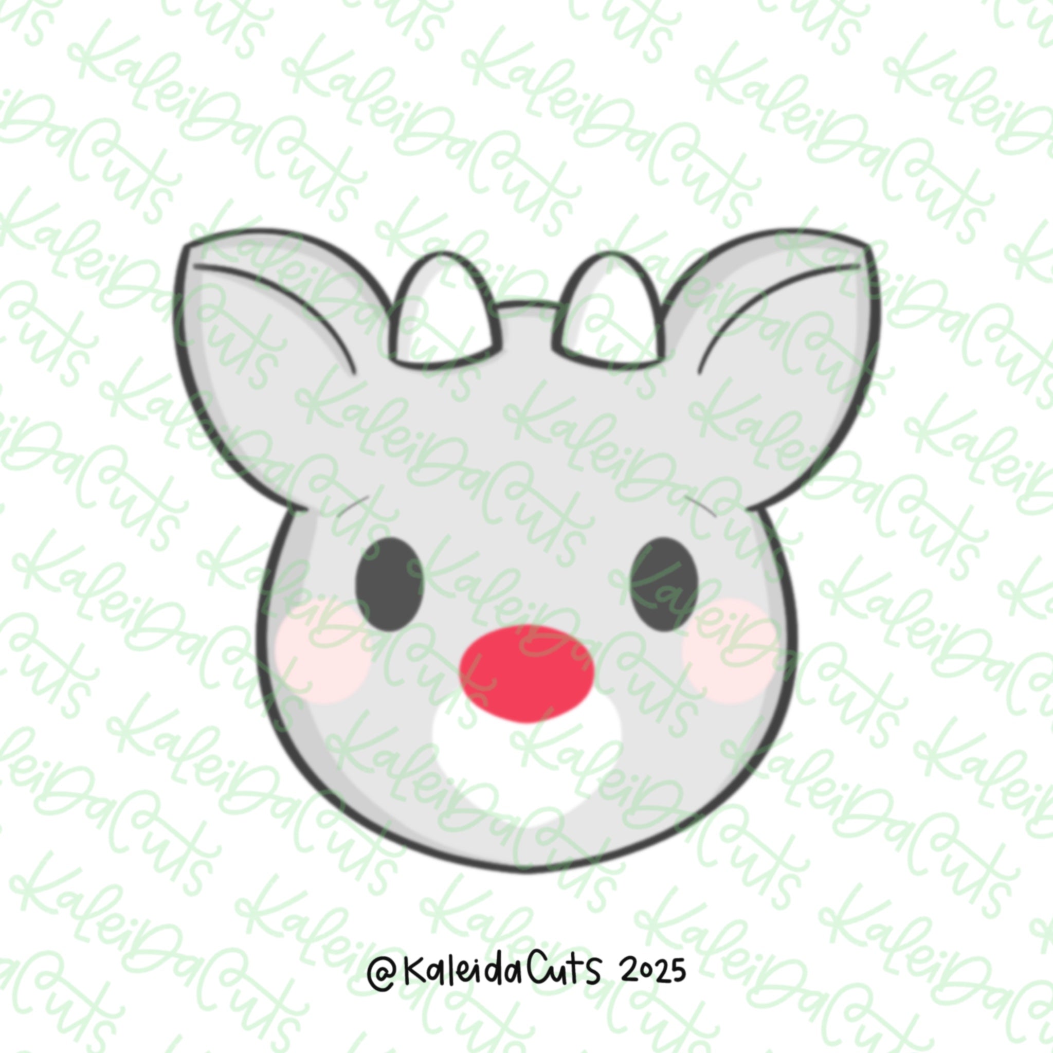Rudolph Classic Reindeer Cookie Cutter – KaleidaCuts