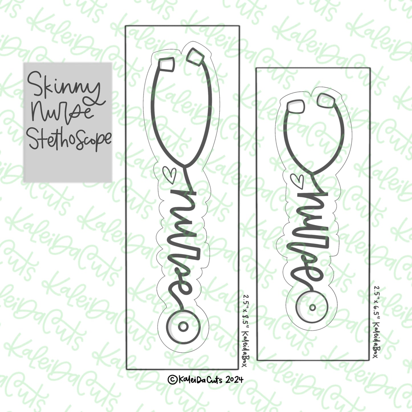 Skinny Nurse Stethoscope Cookie Cutter