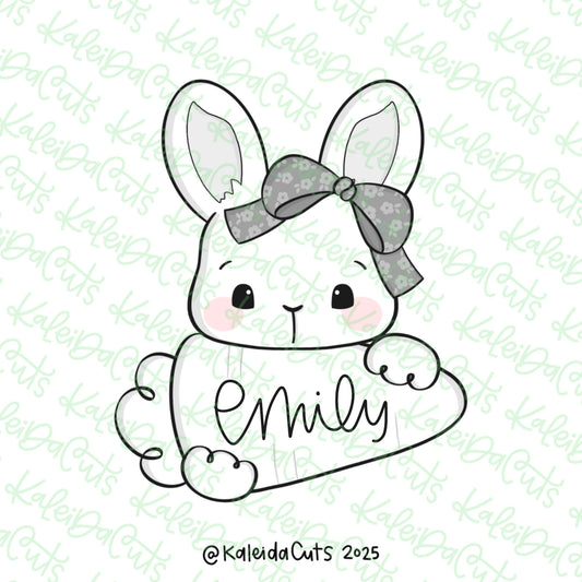 2025 Bunny Carrot Plaque Bow Cookie Cutter