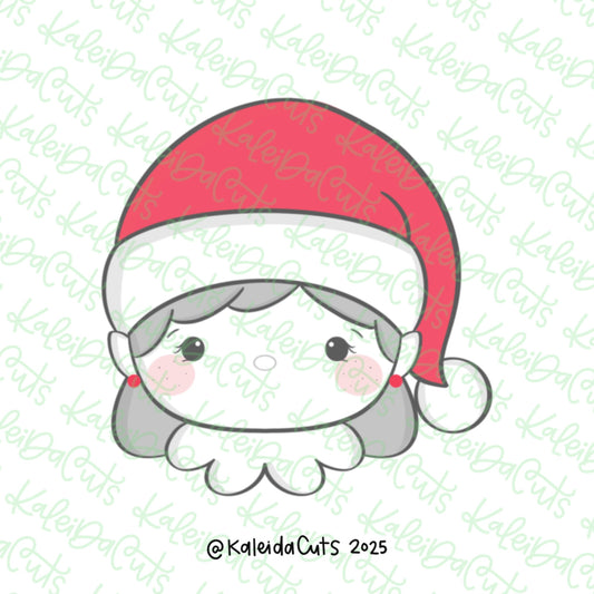 Elf Girl Face 2025 Cookie Cutter