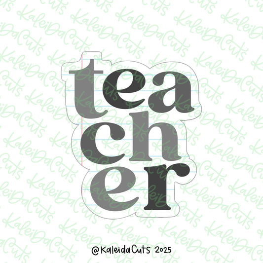 Teacher Plaque Cookie Cutter