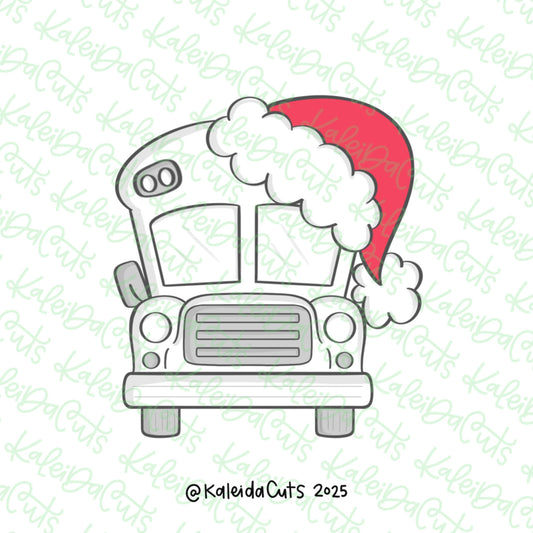 School Bus Santa Hat Cookie Cutter