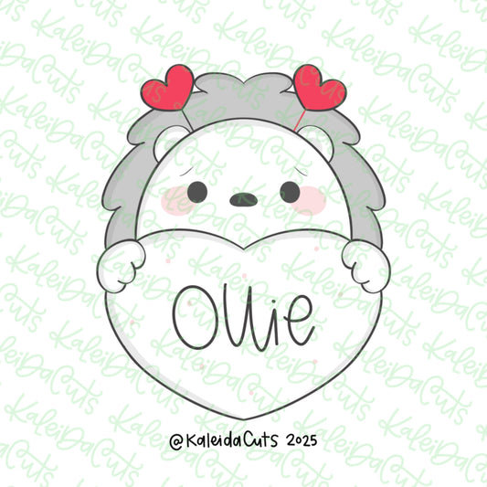Hedgehog Valentine Cookie Cutter