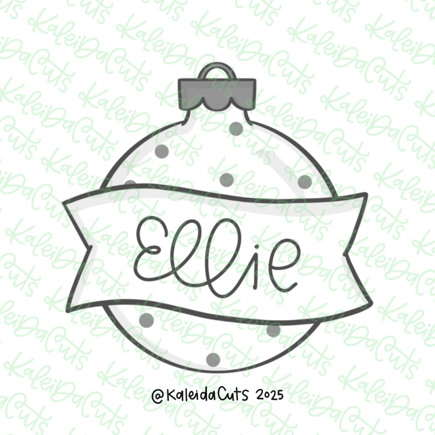 Ornament Banner 2025 Cookie Cutter