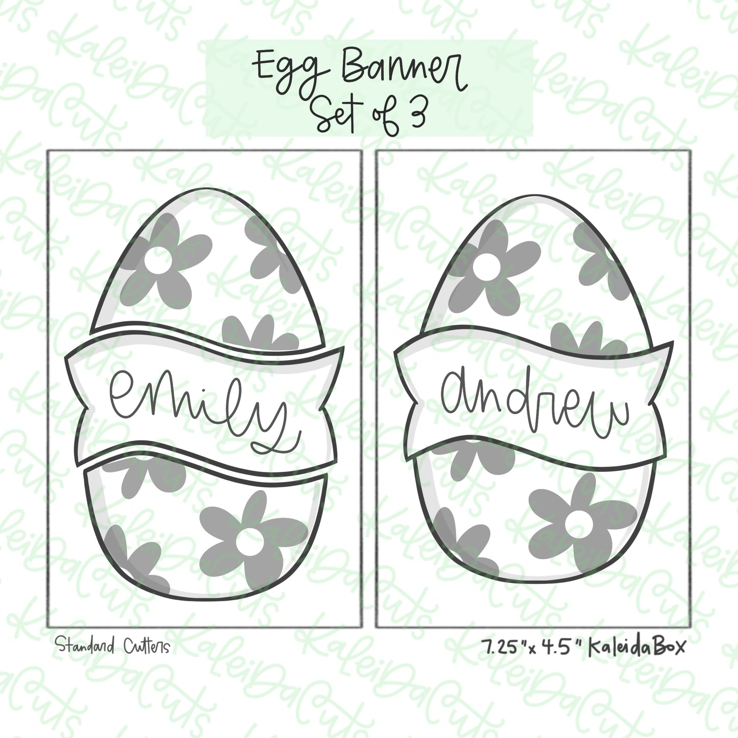 Egg Banner Stack Cookie Cutters Set of 3