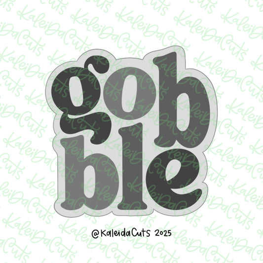Simple Gobble Plaque Cookie Cutter