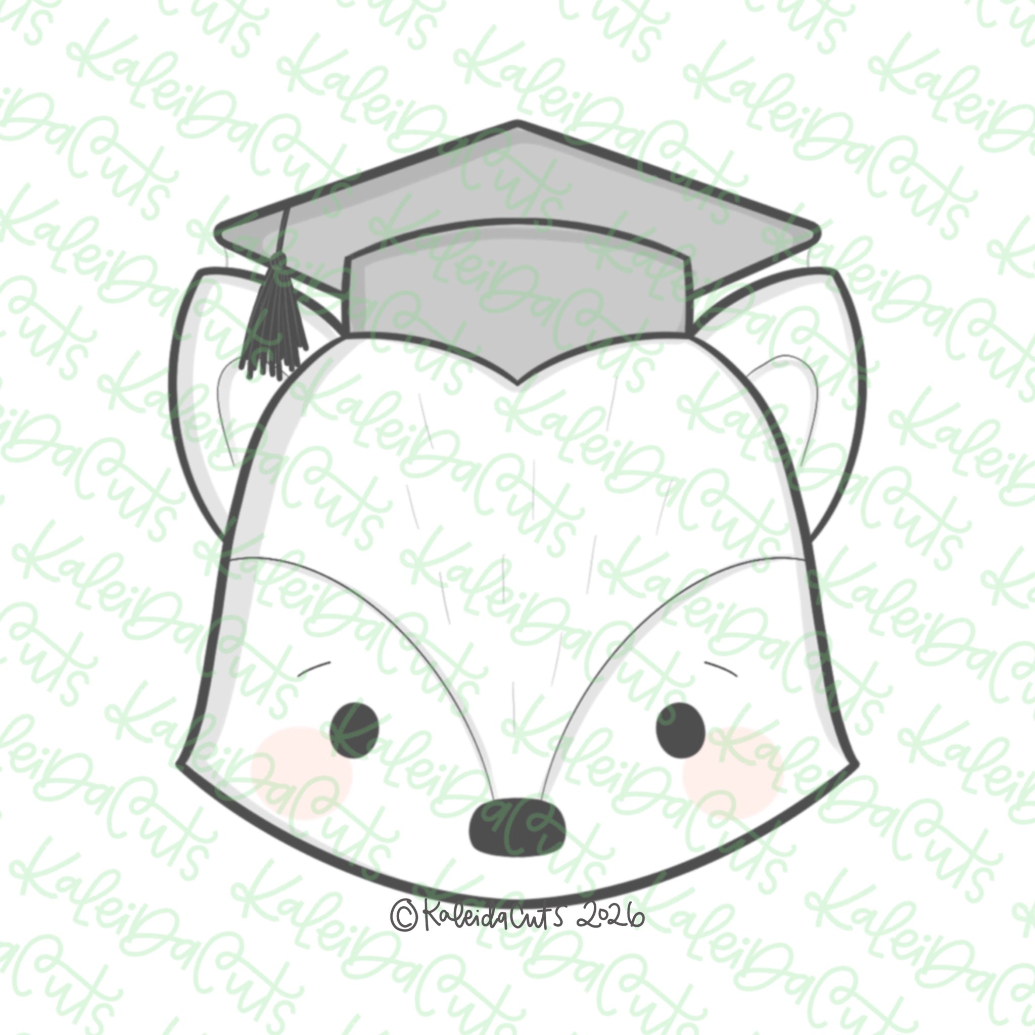 Grad Fox Cookie Cutter – KaleidaCuts