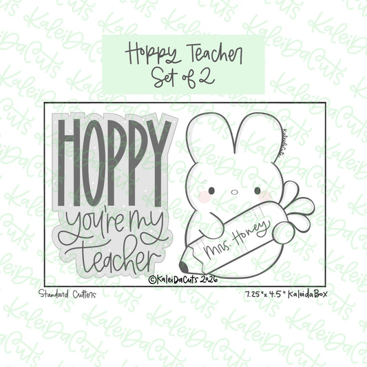 Hoppy Teacher Cookie Cutters Set of 2