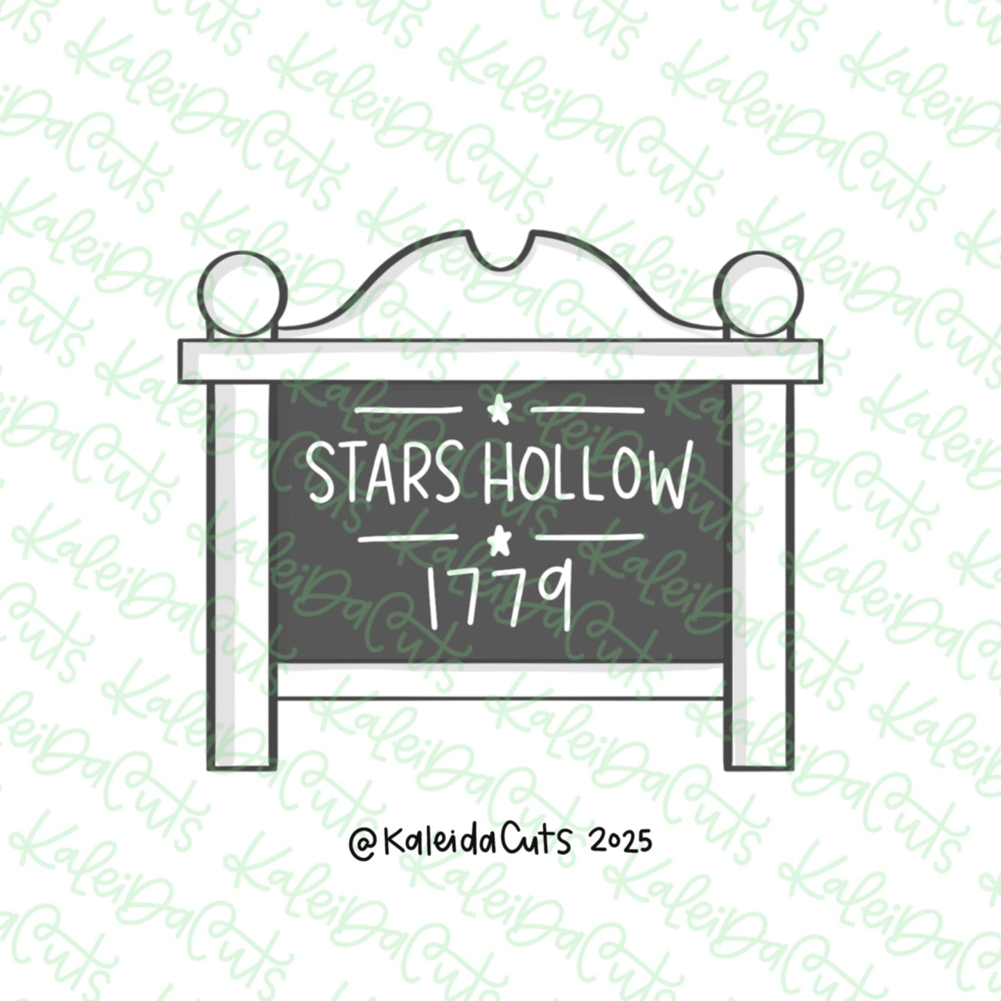 Stars Hollow Sign Cookie Cutter