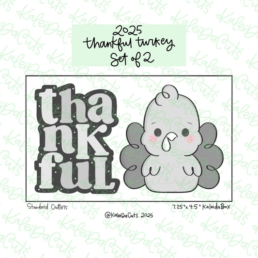 2025 Thankful Turkey Cookie Cutter Set of 2