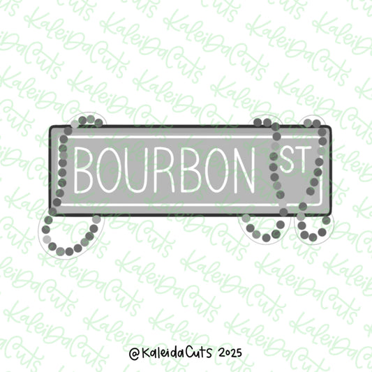 Bourbon Street Sign Cookie Cutter