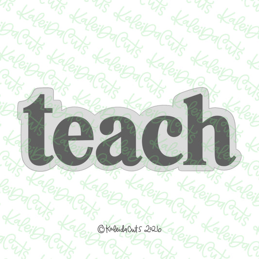 Skinny Teach Plaque Cookie Cutter