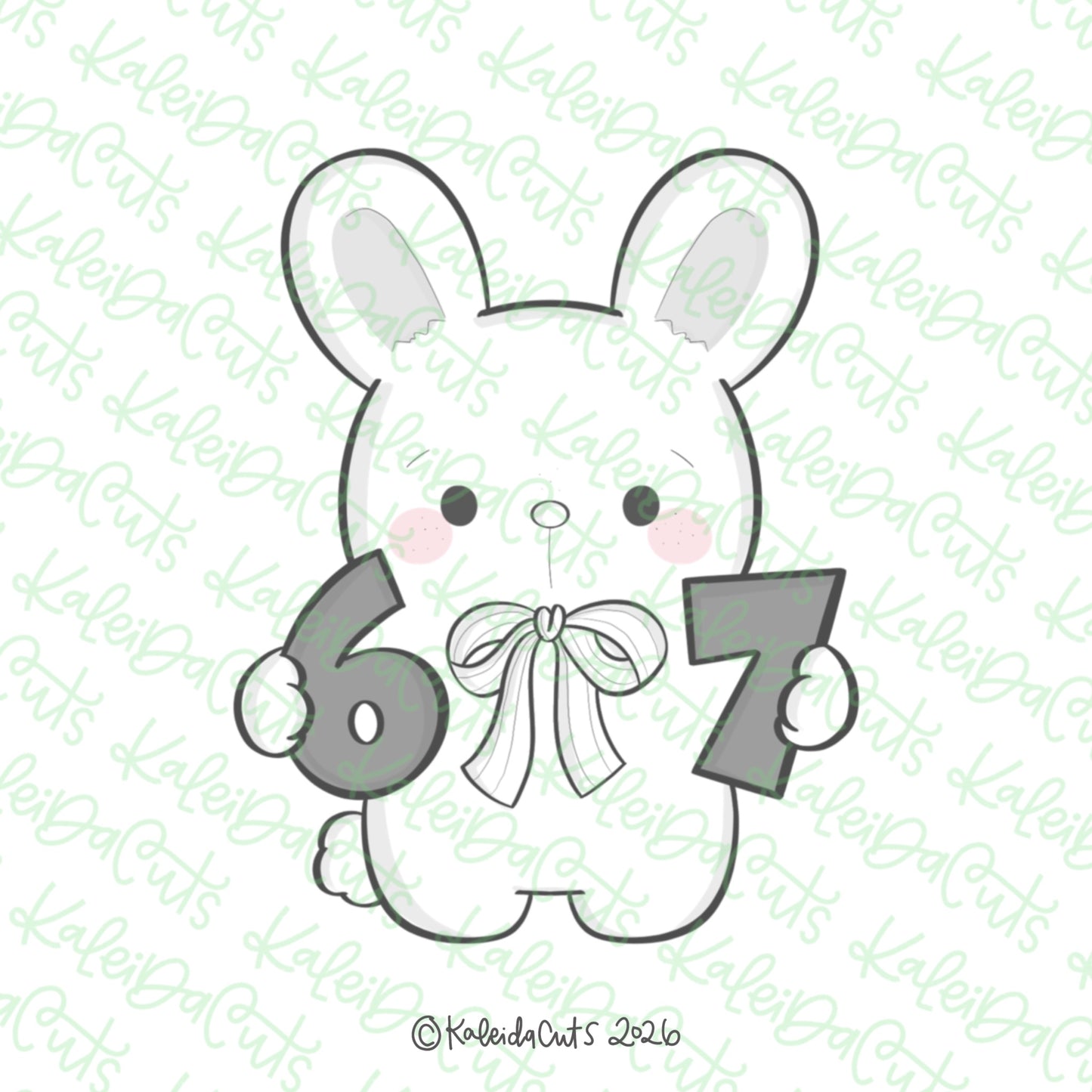 Six Seven Bunny Cookie Cutter