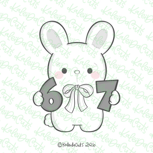 Six Seven Bunny Cookie Cutter