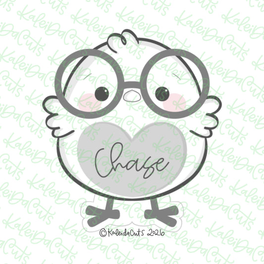 Cute Nerdy Chick Cookie Cutter