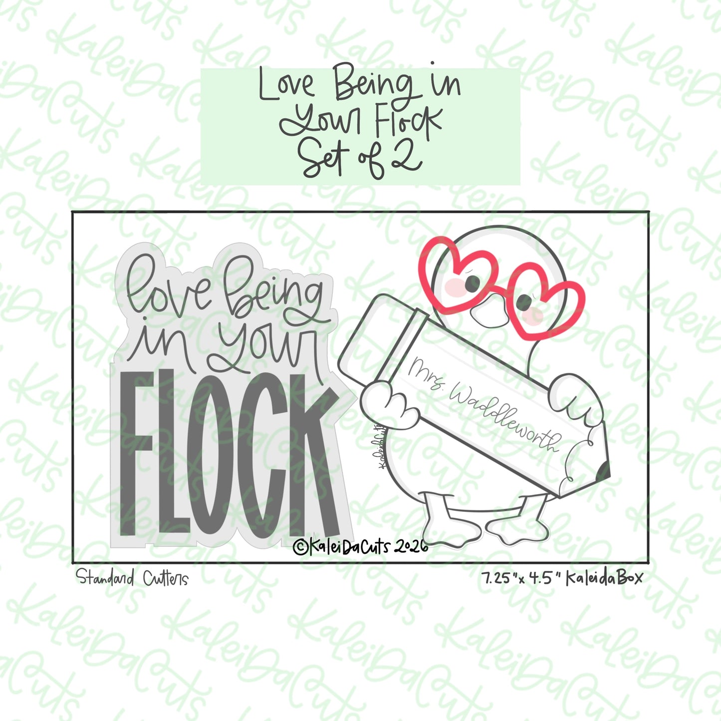 Love Being in Your Flock Cookie Cutters Set of 2