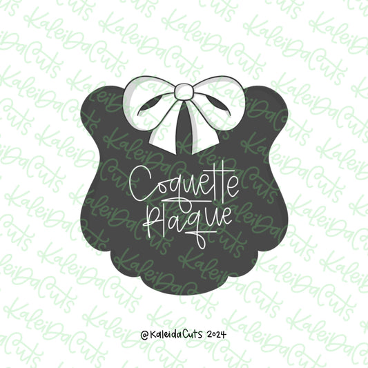 Coquette Plaque Cookie Cutter