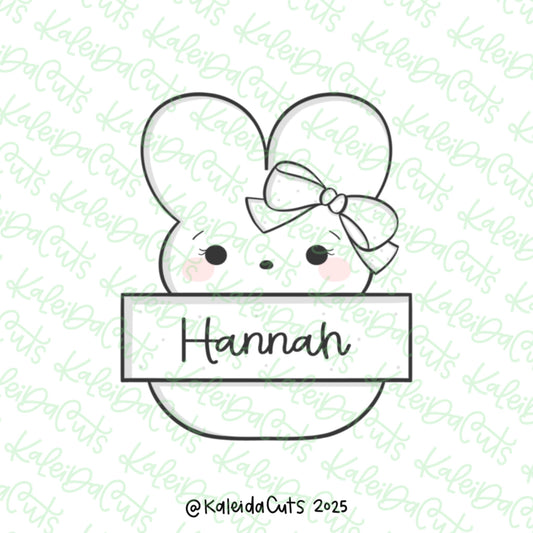 Marshmallow Bunny Bow Plaque Cookie Cutter