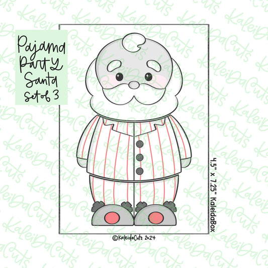 Pajama Party Santa Cookie Cutter Set of 3