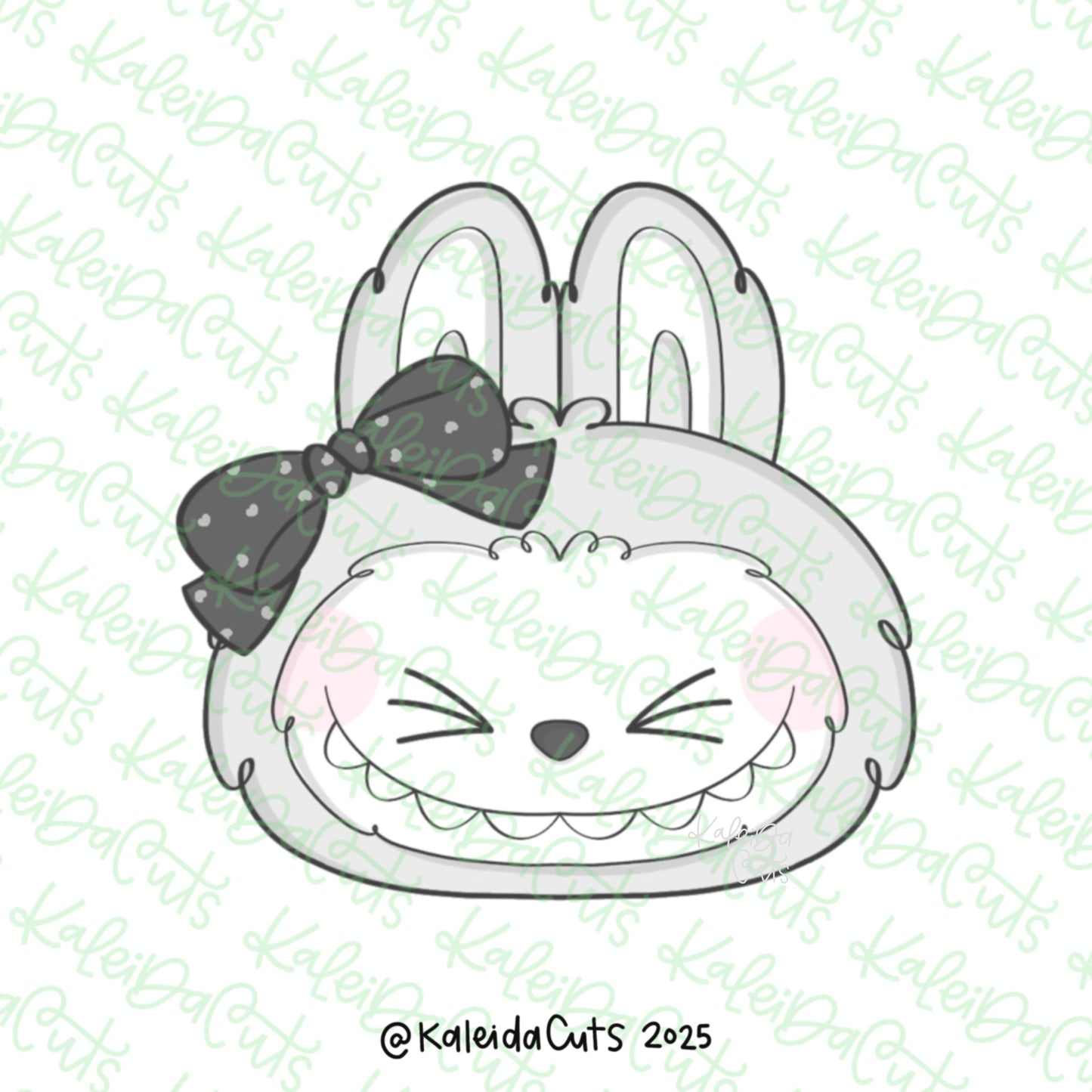 Monster PLush Face Bow Cookie Cutter