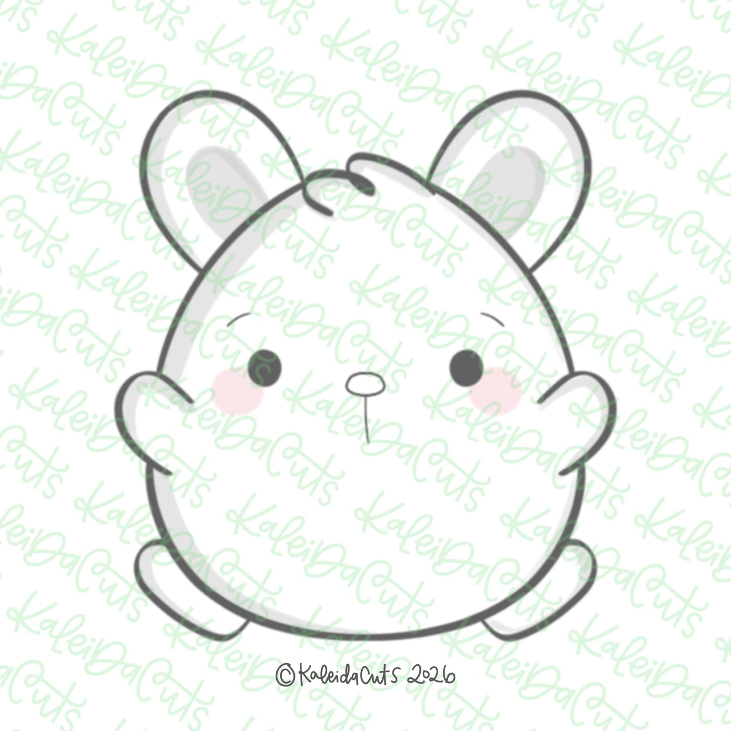 Happy Round Bunny Cookie Cutter