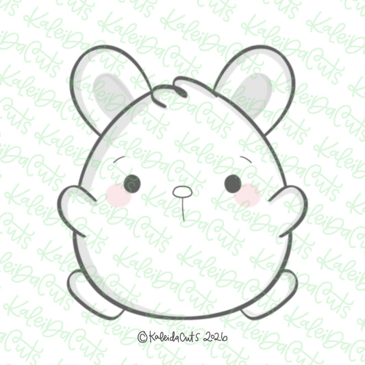 Happy Round Bunny Cookie Cutter