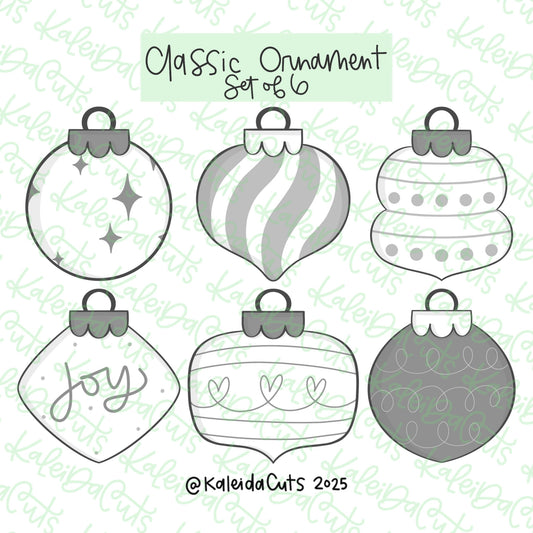 Classic Ornament Cookie Cutter Set of 6